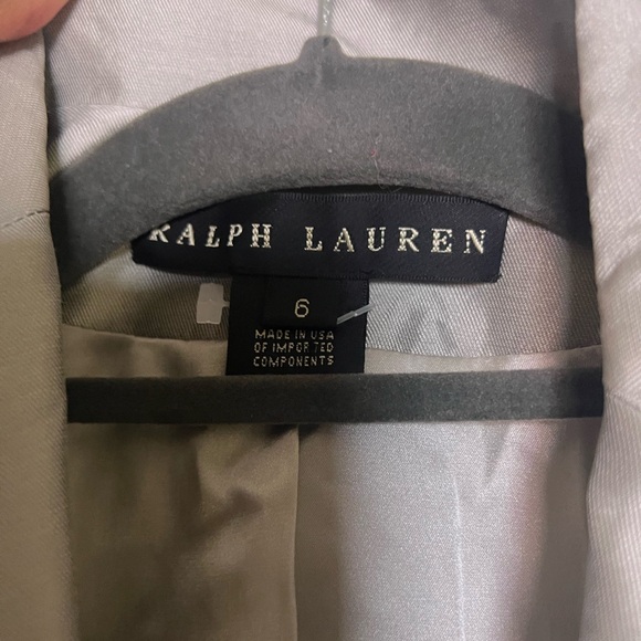Ralph Lauren Silver Jacket size 6 preppy minimalist career - Picture 3 of 5